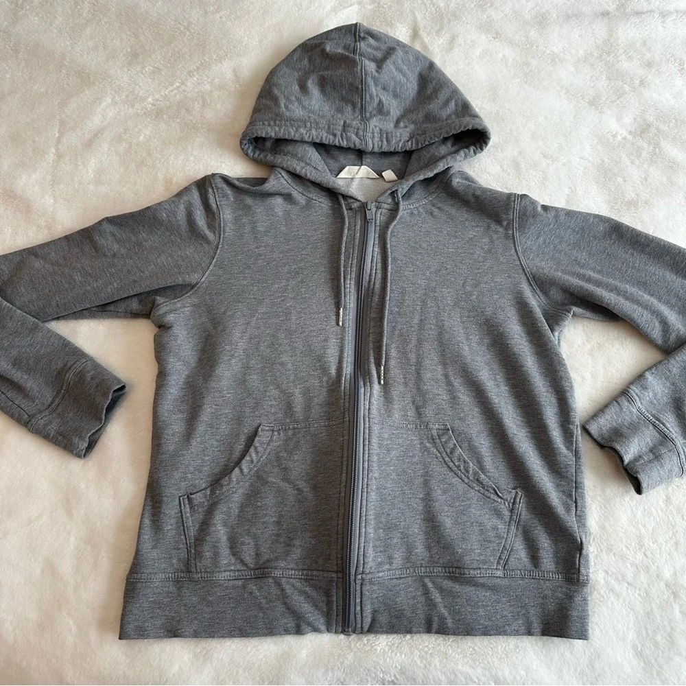 Earth Yoga Gray Zip Up Hoodie Women’s Size Small - Picture 1 of 7